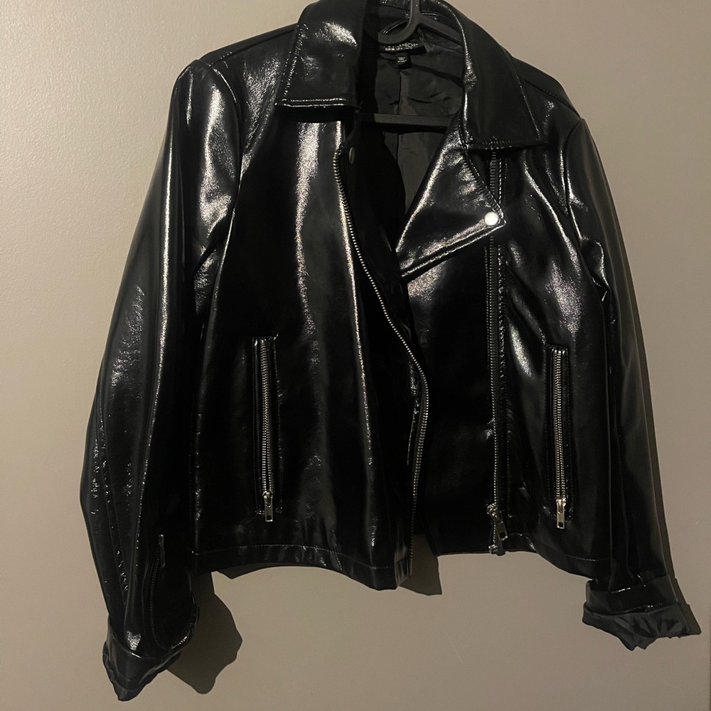Vinyl leather jacket